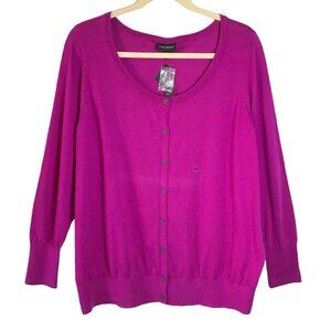 Lane Bryant Fuchsia Longsleeve Cardigan Size 26/28  NWT